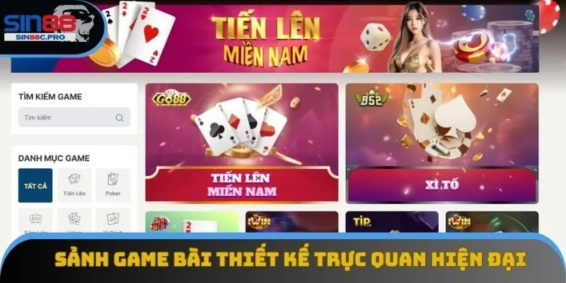 Sảnh game bài thiết kế trực quan hiện đại cho mọi người Sảnh game bài thiết kế trực quan hiện đại cho mọi người